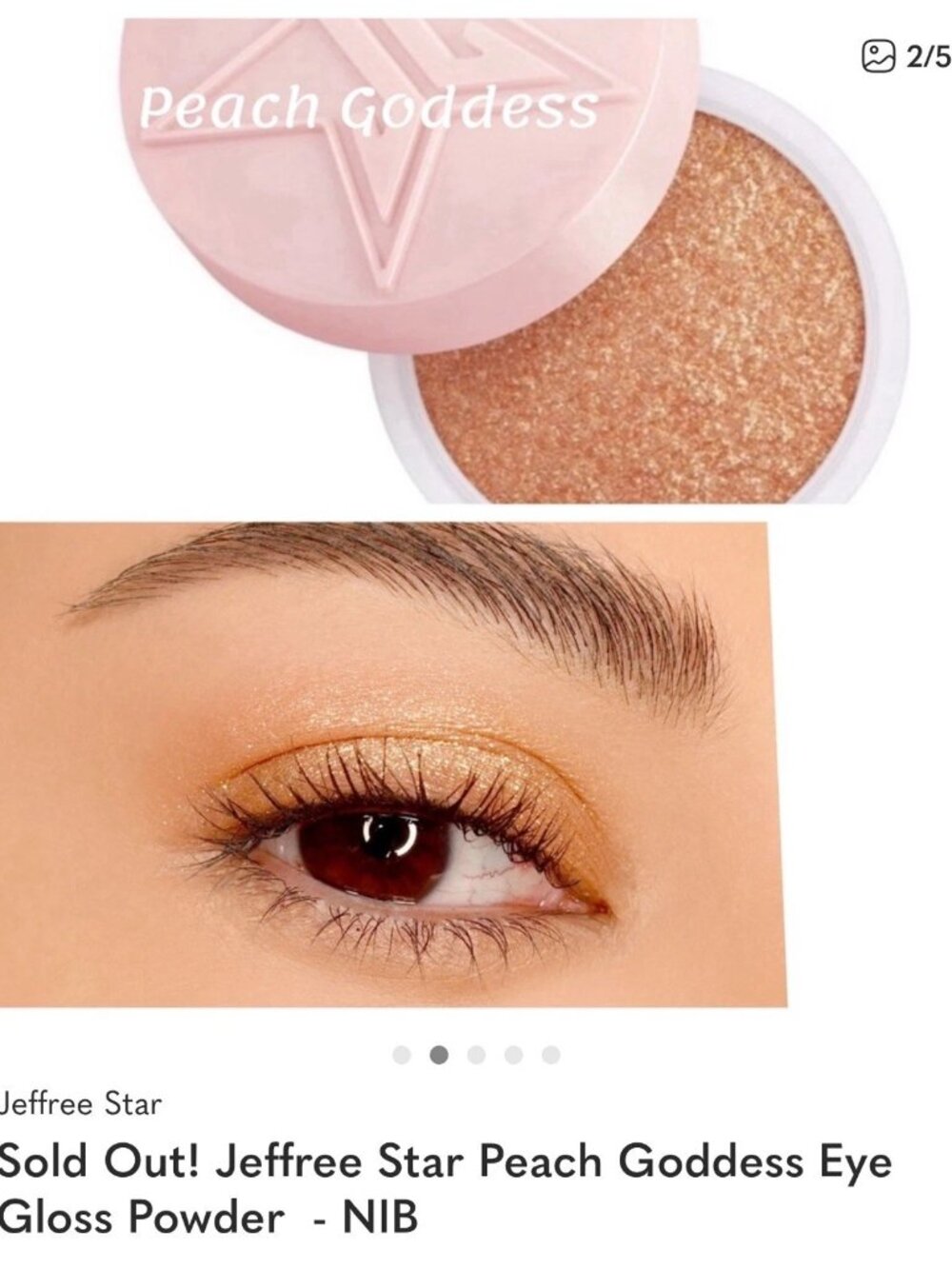 New Jeffree Star Eye Gloss Peach Goddess